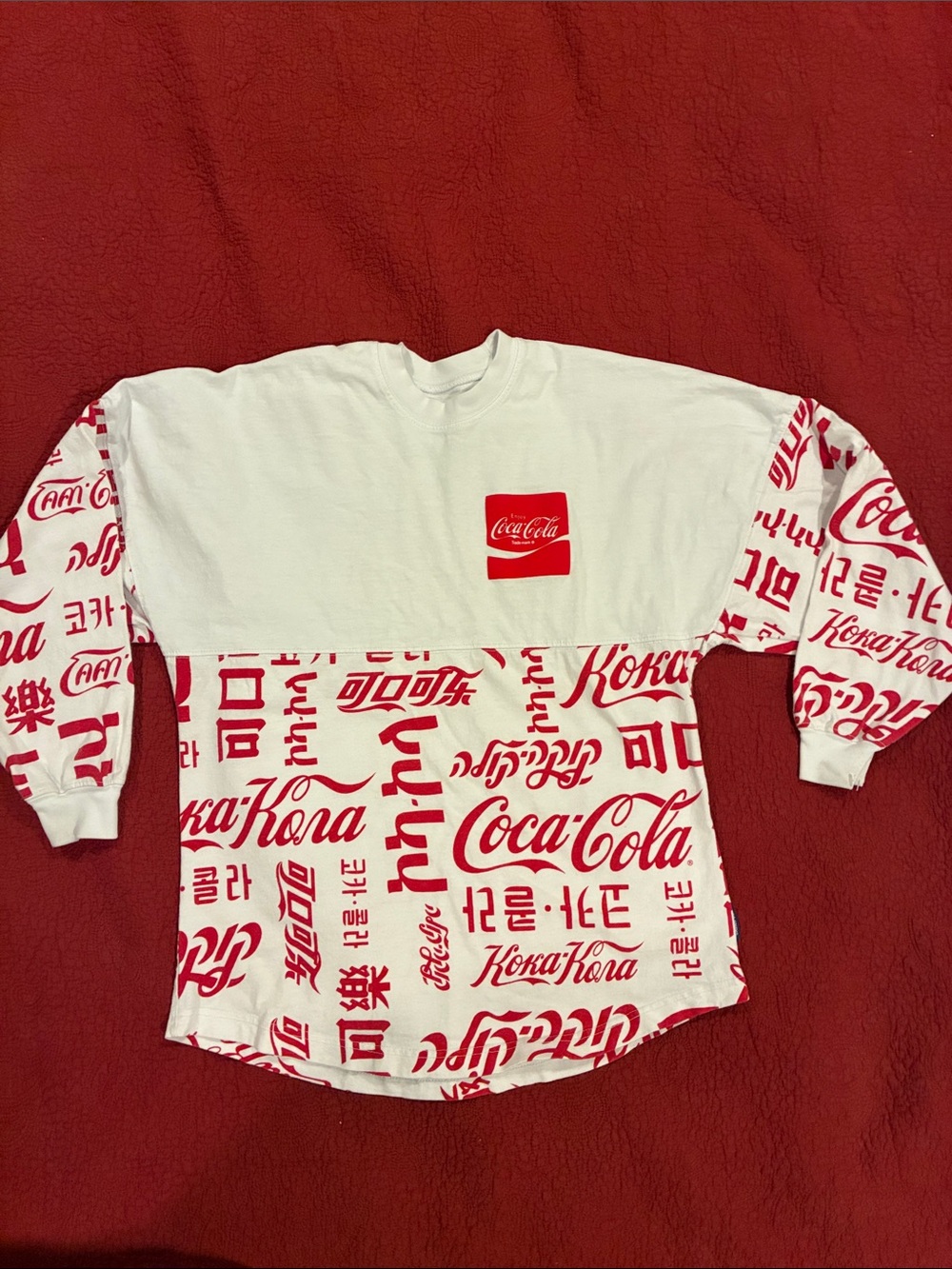 Coca-Cola x Spirit Jersey languages long sleeve top, XS